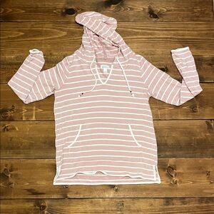 Pink Striped Hoodie